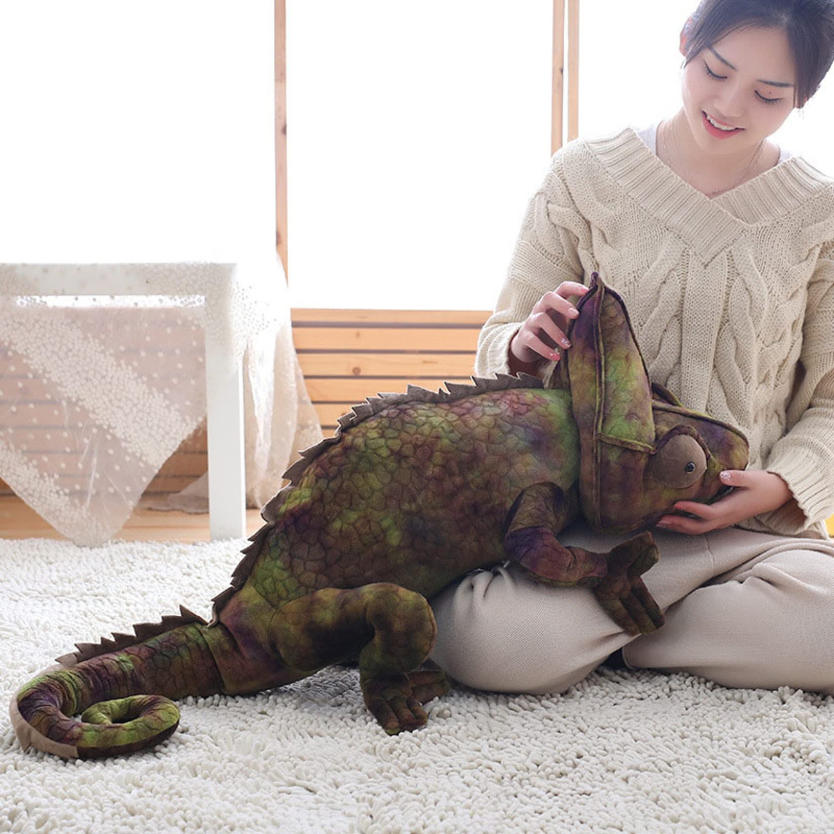 Amazon.co.jp: [ハウスXIN] カメレオンぬいぐるみ 大きい カメレオン